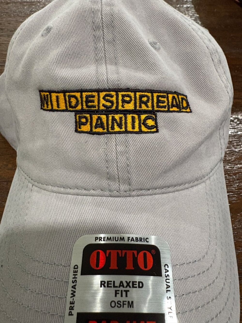 OTTO Widespread Panic Waffle House WH Logo Hat Relaxed Fit Gray Dad Hat NEW - Picture 2 of 3